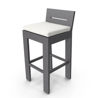 Marbella Aluminum Stool PNG & PSD Images