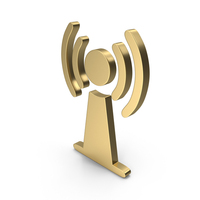 Signal Tower Icon Gold PNG & PSD Images