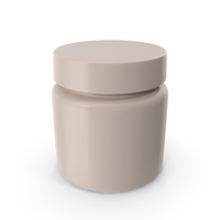 Beige Cosmetic Cream Jar PNG & PSD Images