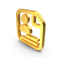 User Resume Gold Symbol PNG & PSD Images