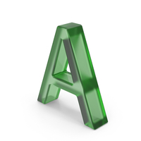 Green Plastic Letter A PNG & PSD Images