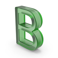 Green Plastic Ukrainian Letter В PNG & PSD Images