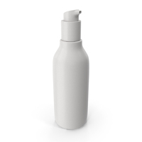 Pump Bottle Serum Cosmetic (White) PNG & PSD Images