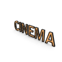 Cinema Sign With Bulb PNG & PSD Images