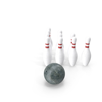 Bowling Ball & Pin Model PNG & PSD Images