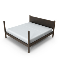 Pillar Bed King Oak PNG & PSD Images