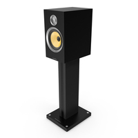 Bowers & Wilkins CM5 S2 Gloss Black on stand PNG & PSD Images