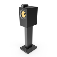 Bowers & Wilkins CM6 S2 Gloss Black on stand PNG & PSD Images