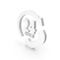 White 24 Hours Emergency Calling Icon PNG & PSD Images
