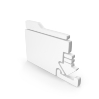 White Download Folder Icon PNG & PSD Images