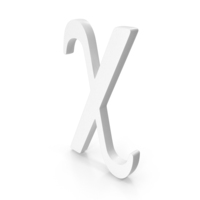 White Greek Alphabet Chi Icon PNG & PSD Images