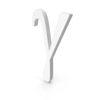 White Greek Alphabet Gamma Icon PNG & PSD Images