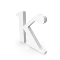 White Greek Alphabet Kappa Icon PNG & PSD Images