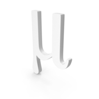 White Greek Alphabet Mu Icon PNG & PSD Images