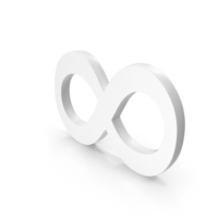 White Infinity Mathematical Icon PNG & PSD Images