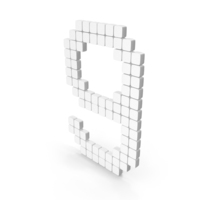 White Digital Number 9 Icon PNG & PSD Images
