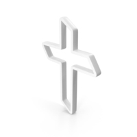 White Cross Outline Icon PNG & PSD Images