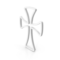 White Cross Outline Icon PNG & PSD Images