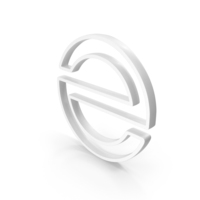 White Epsilon Economics Outline Icon PNG & PSD Images