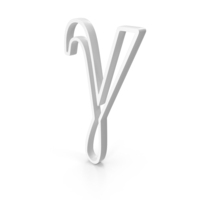 White Greek Alphabet Gamma Outline Icon PNG & PSD Images