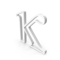 White Greek Alphabet Kappa Outline Icon PNG & PSD Images