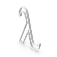 White Greek Alphabet Lambda Outline Icon PNG & PSD Images