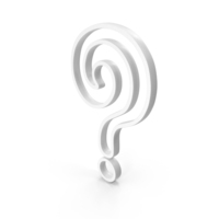 White Question Mark Outline Icon PNG & PSD Images