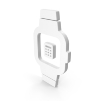 White Smartwatch With Calculator Icon PNG & PSD Images