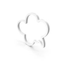 White Speech Bubble Icon PNG & PSD Images