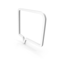 White Speech Bubble Icon PNG & PSD Images