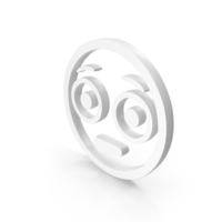 White Tension Emoji Icon PNG & PSD Images