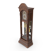 Antique Grandfather Clock with Pendulum PNG & PSD Images