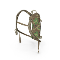 Hydration Backpack Carrier Camouflage Worn Position PNG & PSD Images