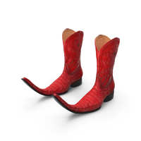 Mexican Guarachero Boots Red PNG & PSD Images