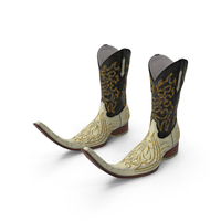 Mexican Guarachero Boots White PNG & PSD Images
