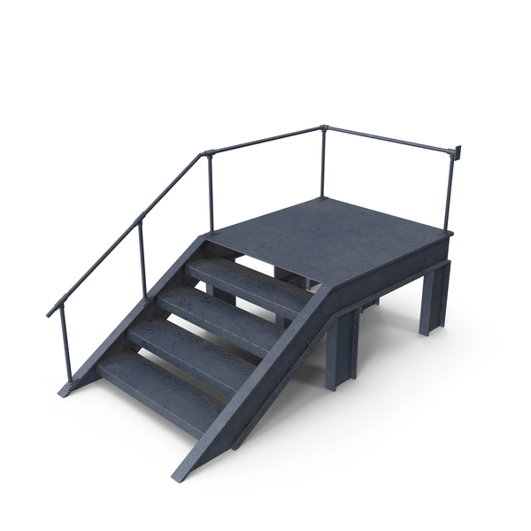 Metal Stairs Blue Paint PNG & PSD Images