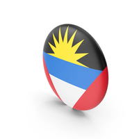 Golden Flag Badge of Antigua and Barbuda PNG & PSD Images