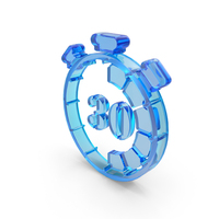 Stop Watch Timer 30 Glass PNG & PSD Images