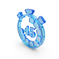 Stop Watch Timer 45 Glass PNG & PSD Images