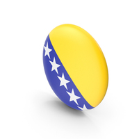 Golden Flag Badge of Bosnia and Herzegovina PNG & PSD Images