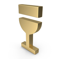 Wine Glass Icon Gold PNG & PSD Images