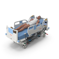 Patient on LINET Intensive Care Bed PNG & PSD Images