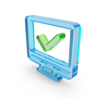 Computer With Tick Mark PNG & PSD Images