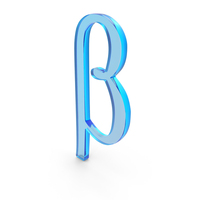 Greek Alphabet Beta Icon Glass PNG & PSD Images