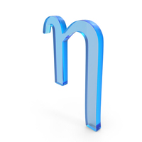 Glass Greek Alphabet Eta Icon PNG & PSD Images