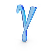 Greek Alphabet Gamma Icon Glass PNG & PSD Images