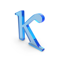 Glass Greek Alphabet Kappa Icon PNG & PSD Images