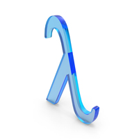 Greek Alphabet Lambda Icon Glass PNG & PSD Images