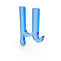 Greek Alphabet Mu Icon Glass PNG & PSD Images