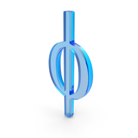 Greek Alphabet Phi Icon Glass PNG & PSD Images
